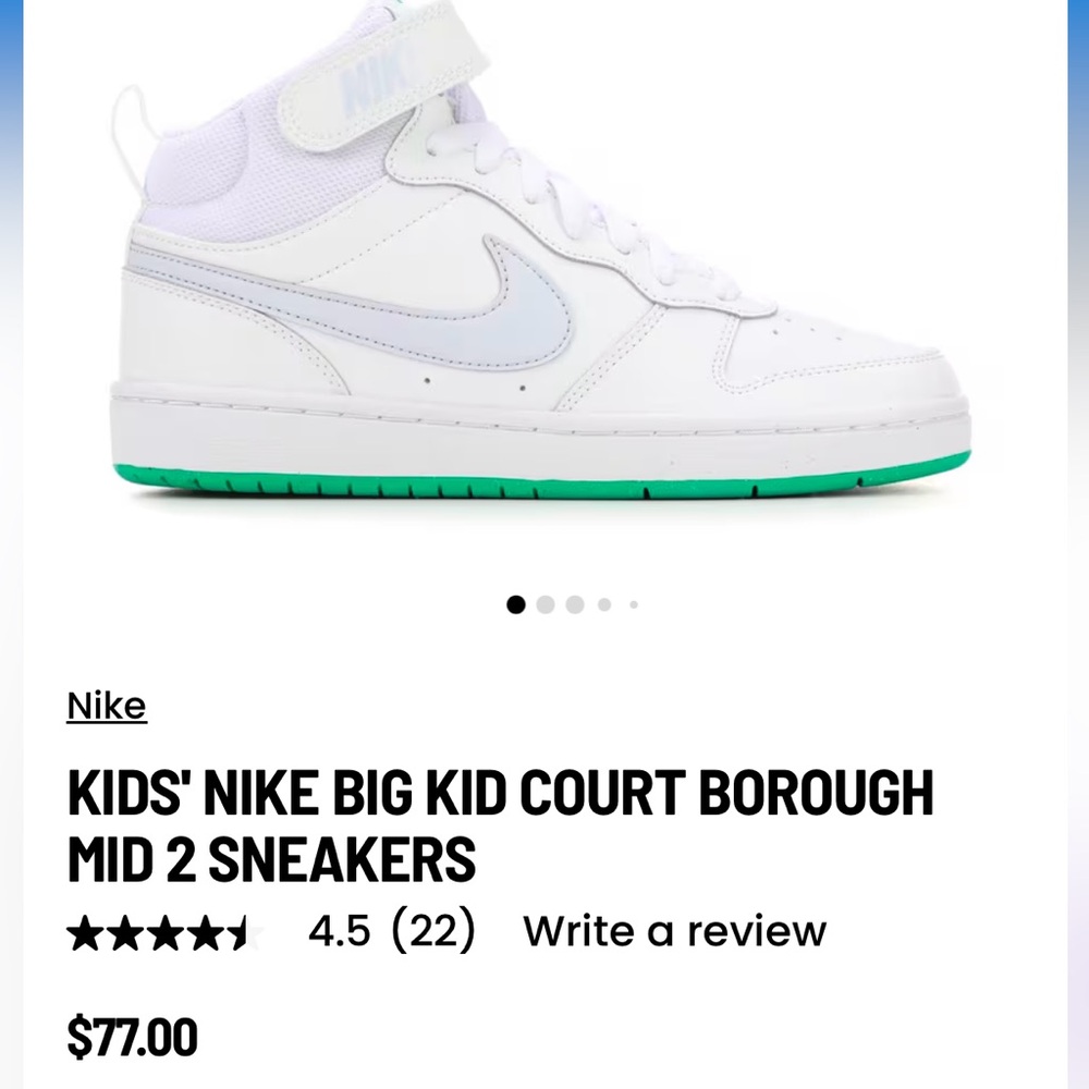 NIKE BIG KID COURT BOROUGH MID 2 SNEAKERS